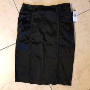 Satin pencil skirt